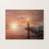 Puzzle Phare dans le coucher du soleil (Horizontal)