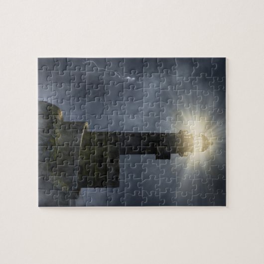Puzzle Phare dans une tempête (Horizontal)