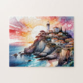Puzzle Phare d'aquarelle 1 (Horizontal)