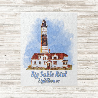 Puzzle Phare de Big Sable Point aquarelle - Michigan