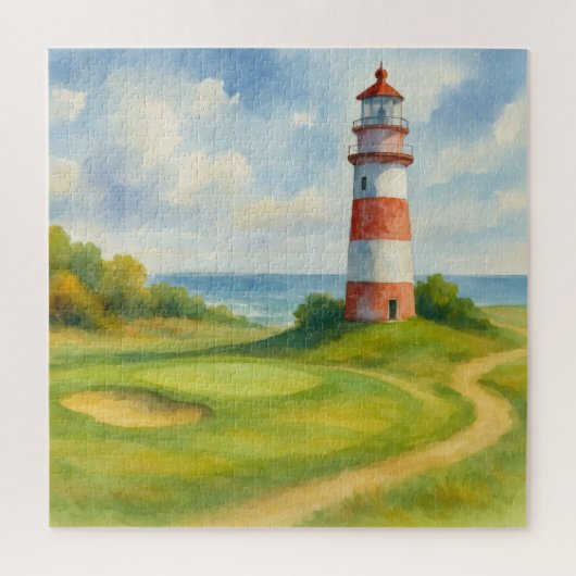 Puzzle Phare de golf au lavis apaisant (Vertical)