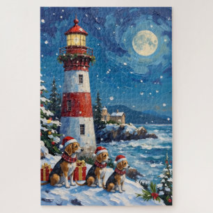 Puzzle Phare de Noël pour vacances de Beagle