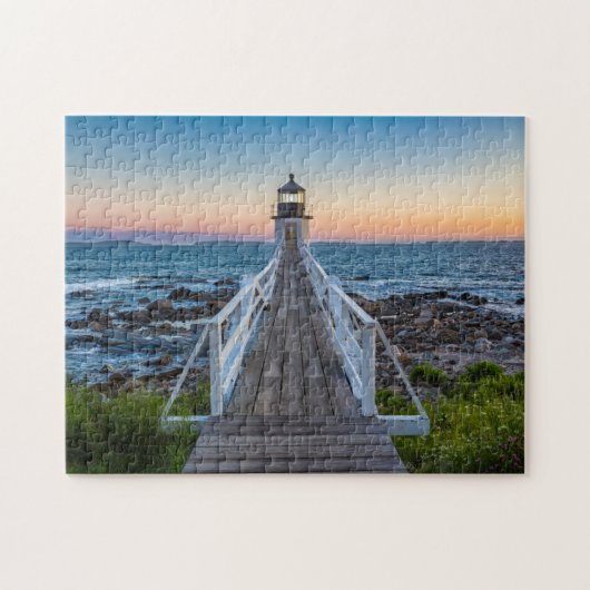 Puzzle Phare de point de Marshall au coucher du soleil (Horizontal)