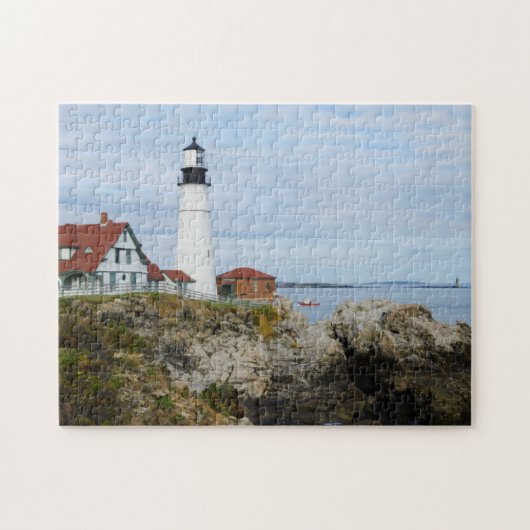 Puzzle Phare de Portland Headlight sur la côte rocheuse (Horizontal)