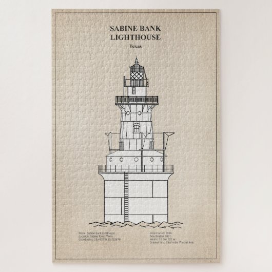 Puzzle Phare de Sabine Bank - Texas - SBD (Vertical)