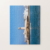 Puzzle Phare de Sur avec bateau de pêche - Sur, Oman (Vertical)