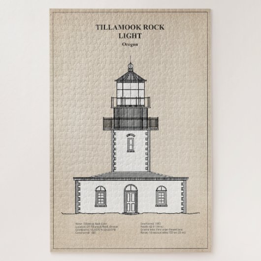 Puzzle Phare de Tillamook Rock - Oregon - SBD (Vertical)