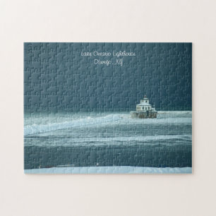 Puzzle Phare du lac Ontario "calme avant la tempête "