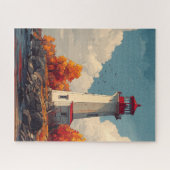 Puzzle Phare en automne (Horizontal)