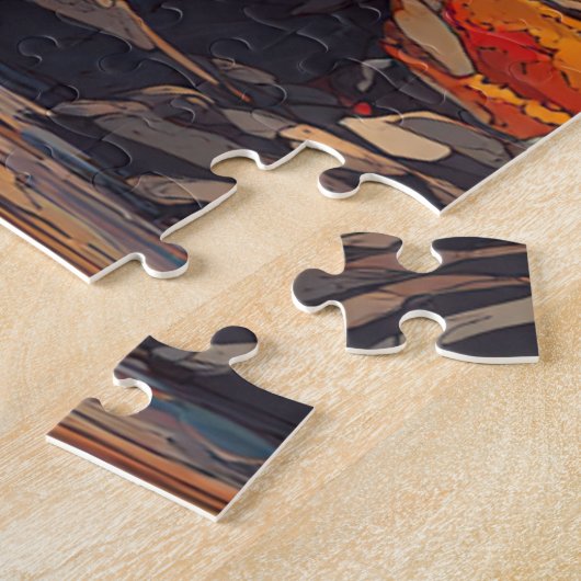 Puzzle Phare en automne (Côté)