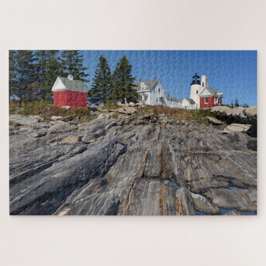 Puzzle Phare historique de Pemaquid Point dans le Maine (Horizontal)