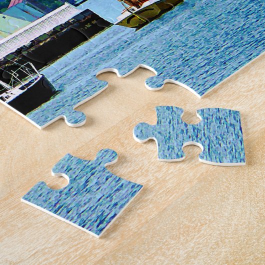 Puzzle Phare, pont et bateaux, Newport, RI (Côté)