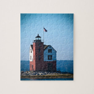 Puzzle Phare rond d'île