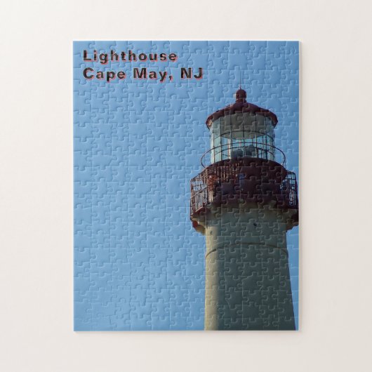 Puzzle Phare rouge blanc, Cape May, NJ (Vertical)