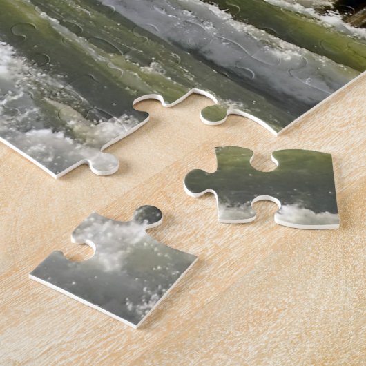 Puzzle phare rouge dans une tempête (Côté)