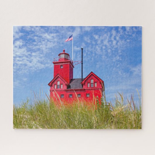 Puzzle Phare rouge du Michigan (Horizontal)