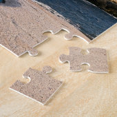 Puzzle Phare sur rochers avec réflexion océanique (Côté)