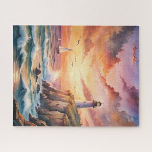 Puzzle Phare sur une falaise (Horizontal)