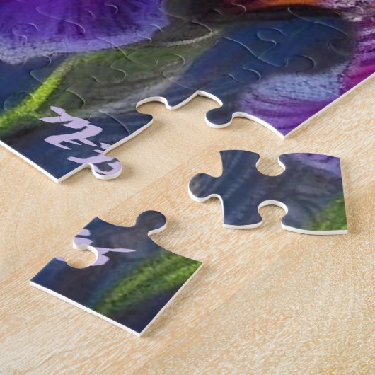 Puzzle Phare violet avec Foxglove & Iris Personnalisé (Côté)