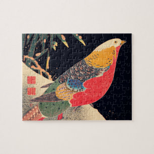 Puzzle Phéasant d'or dans la neige par Ito Jakuchu
