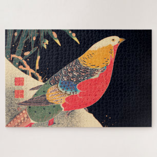 Puzzle Phéasant d'or dans la neige par Ito Jakuchu