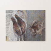 Puzzle Pheasants Bois et perdrix Monet Art (Horizontal)