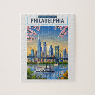 Puzzle Philadelphie – Liberty Place et rivière Delaware