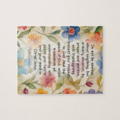 Puzzle Philippiens 4:6-7 Bible chrétienne Verse Aquarelle (Horizontal)