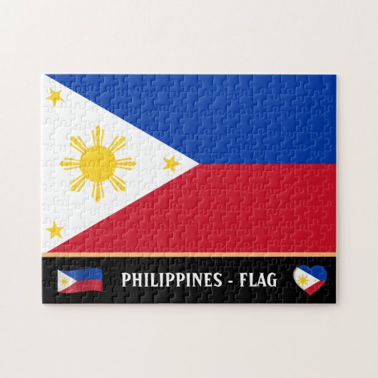 Puzzle Philippine Flag & Philippines / Philippines (Horizontal)