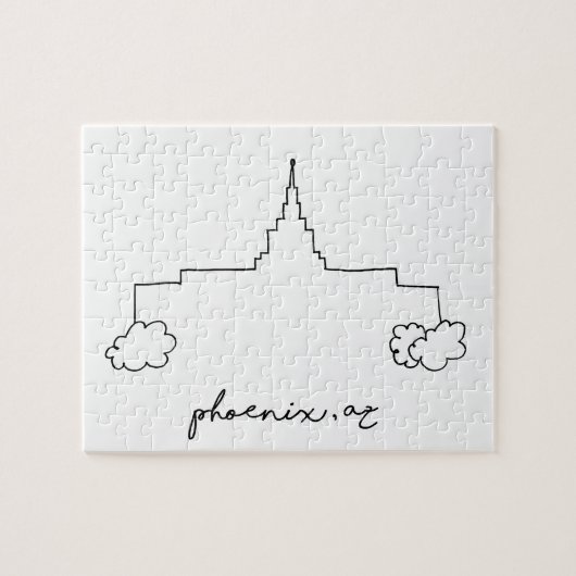 Puzzle phoenix arizona temple simple dessin moderne (Horizontal)