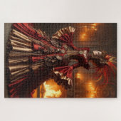 Puzzle Phoenix Fire Queen Steampunk Victorian Industrial (Horizontal)