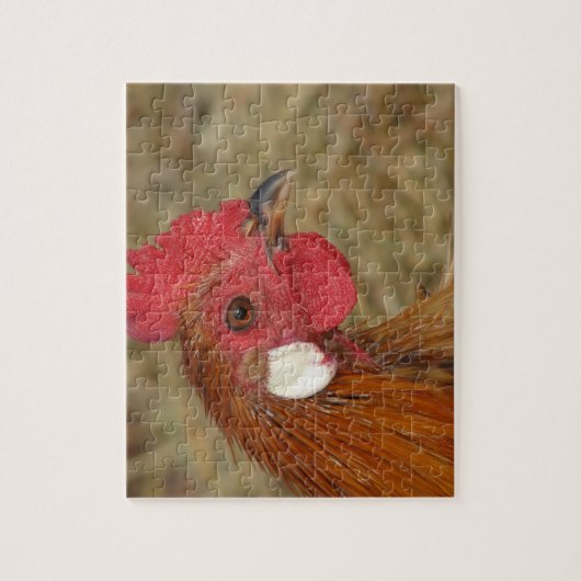 Puzzle Phoenix Rooster (Vertical)