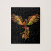 Puzzle Phoenix se levant - sur le noir (Vertical)
