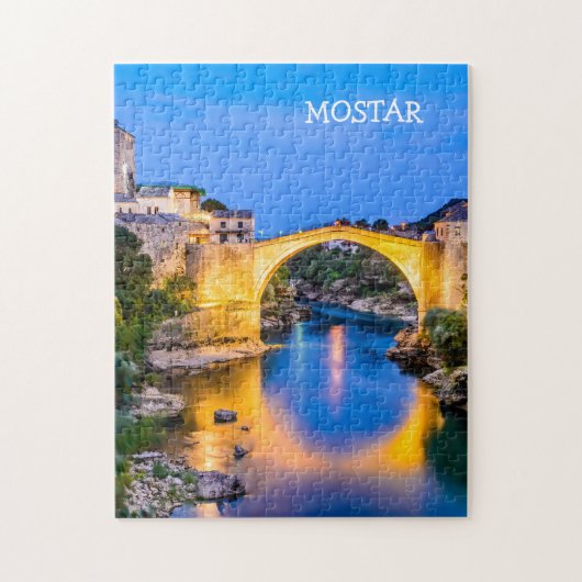Puzzle photo 11x14 avec boîte cadeau Mostar (Vertical)