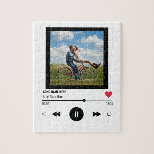 Puzzle Photo Anniversaire Unique Music Player Love (Vertical)