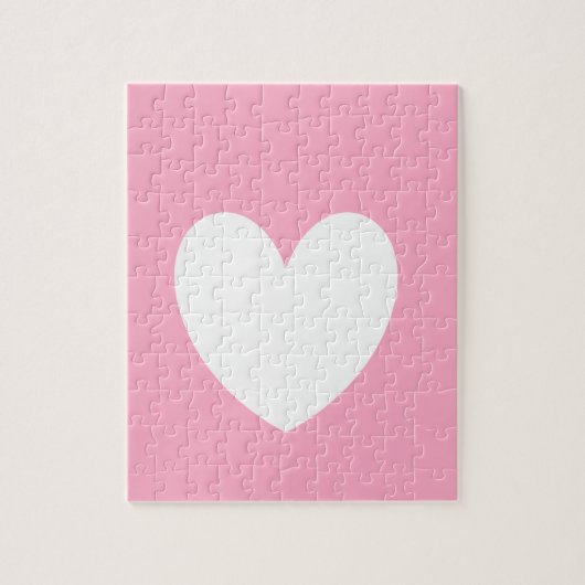 Puzzle photo au coeur blanc (Vertical)