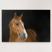 Puzzle Photo Brown Quartier Blanc Cheval Noir (Horizontal)