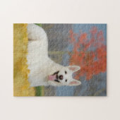Puzzle Photo Chien de Berger Suisse Blanc - Mignonne Ami (Horizontal)