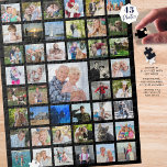 Puzzle Photo Collage 45 images noir<br><div class="desc">Créez un cadeau unique et mémorable d'une collection de 45 photos pour un cadeau avec des heures de plaisir encore et encore ou créez un mur de conservation suspendu en collant le puzzle ensemble après l'achèvement. Idéal pour les cadeaux d'anniversaire et de grand-parent, anniversaires et réalisations marquantes et amusant pour...</div>