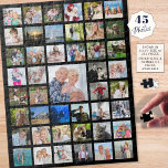 Puzzle Photo Collage 45 images noir<br><div class="desc">Créez un cadeau unique et mémorable d'une collection de 45 photos pour un cadeau avec des heures de plaisir encore et encore ou créez un mur de conservation suspendu en collant le puzzle ensemble après l'achèvement. Idéal pour les cadeaux d'anniversaire et de grand-parent, anniversaires et réalisations marquantes et amusant pour...</div>
