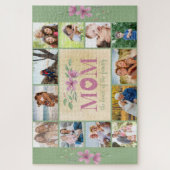 Puzzle Photo Collage Bordure Maman Citation Vert Floral (Vertical)