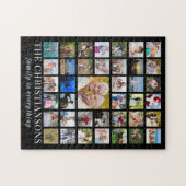 Puzzle Photo Collage FAMILLE EST TOUT Nom Noir (Horizontal)