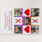 Puzzle Photo Collage Tic Tac Toe Hugs Baisers Pères LG (Horizontal)