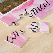 Puzzle Photo Collage Trois photo Aquarelle rose Floral (Côté)