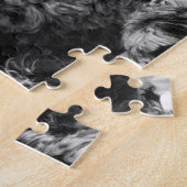 Puzzle Photo de Cocker Spaniel noir et blanc (Côté)