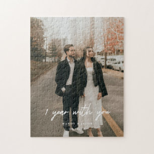 Puzzle Photo de couple personnalisé pour le 1er anniversa