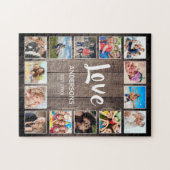 Puzzle Photo de Custom Collage Rustic Farmhouse Love Fami (Horizontal)