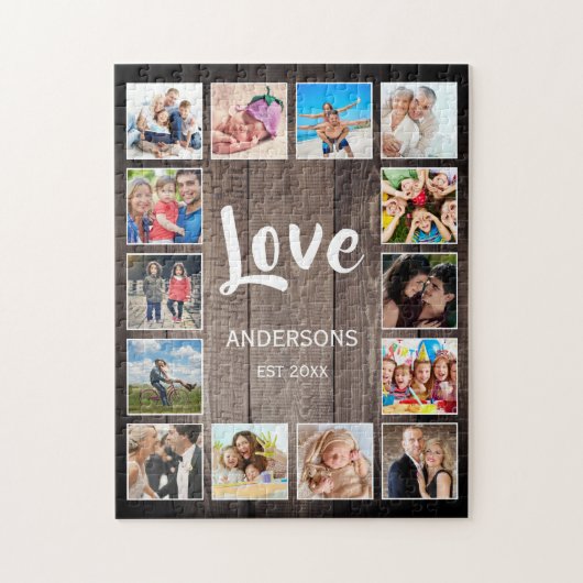 Puzzle Photo de Custom Collage Rustic Farmhouse Love Fami (Vertical)