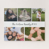 Puzzle Photo de famille collage calligraphie texte blanc (Horizontal)