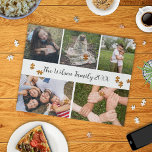 Puzzle Photo de famille collage calligraphie texte blanc<br><div class="desc">Beau gardien,  photo collage personnalisé puzzle famille.</div>